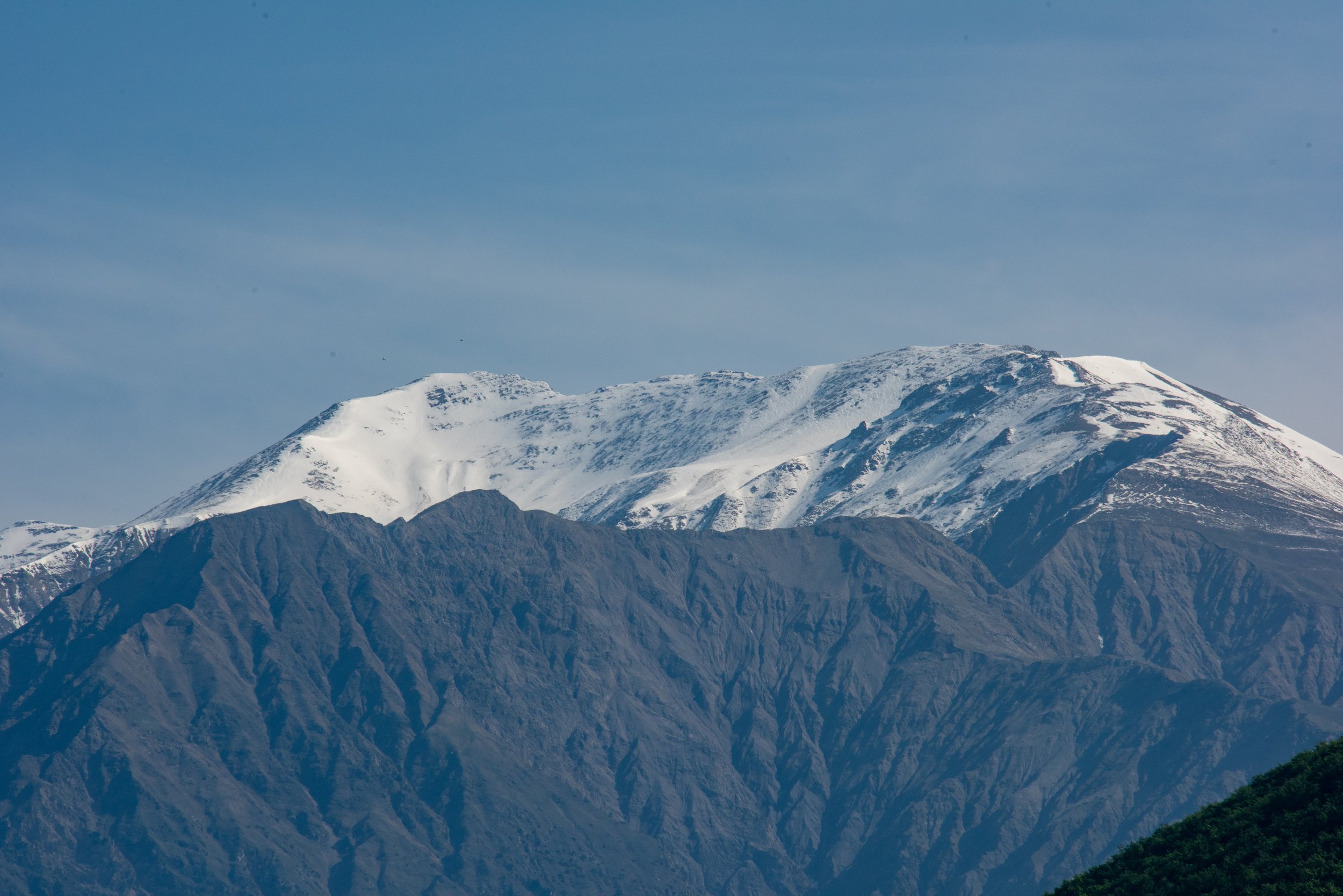 View of Caucasus Mts from our hotel room, Macara Sheki Hotel, Azerbaijan