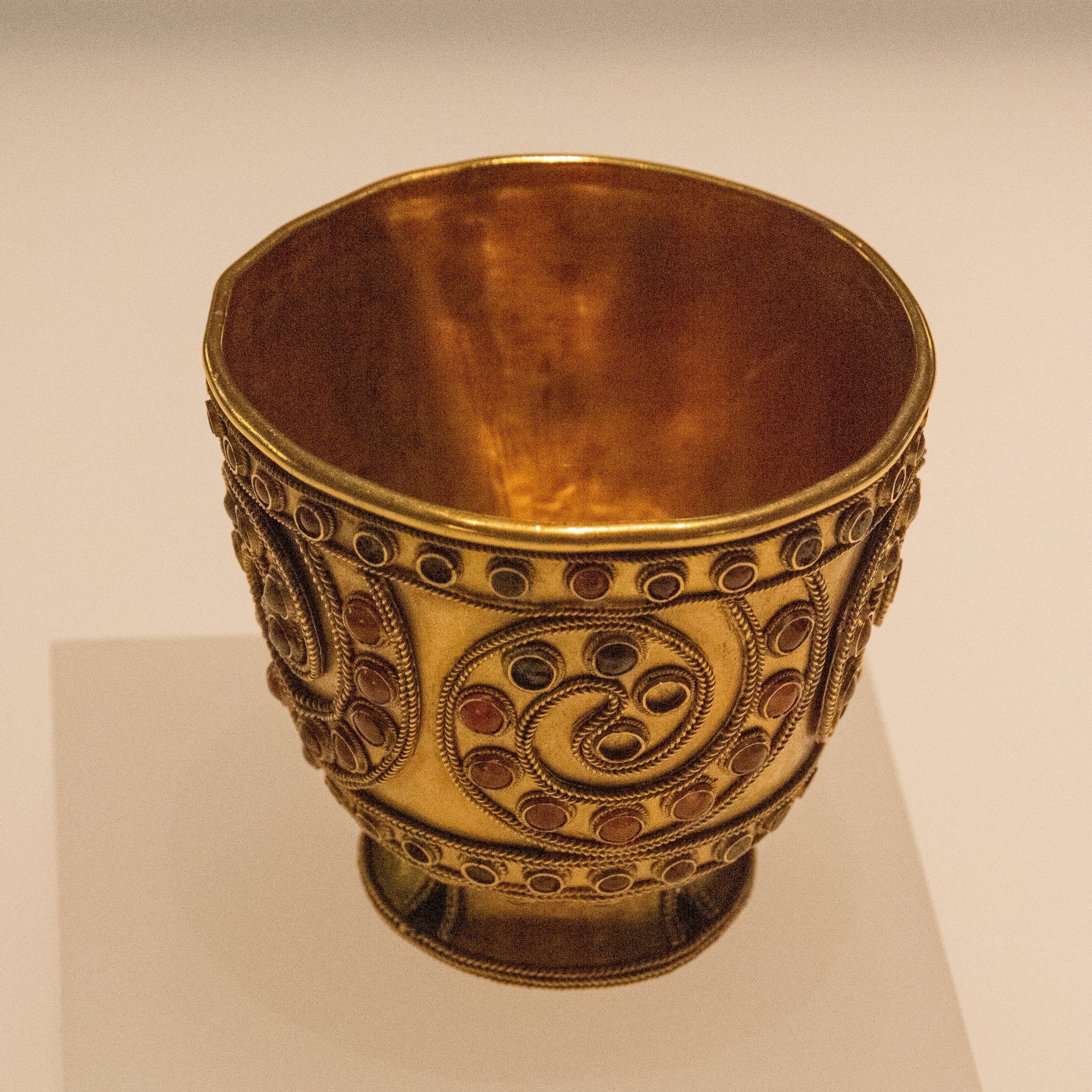 Golden goblet from about 1800 BCE, Georgian National Museum, Tbilisi