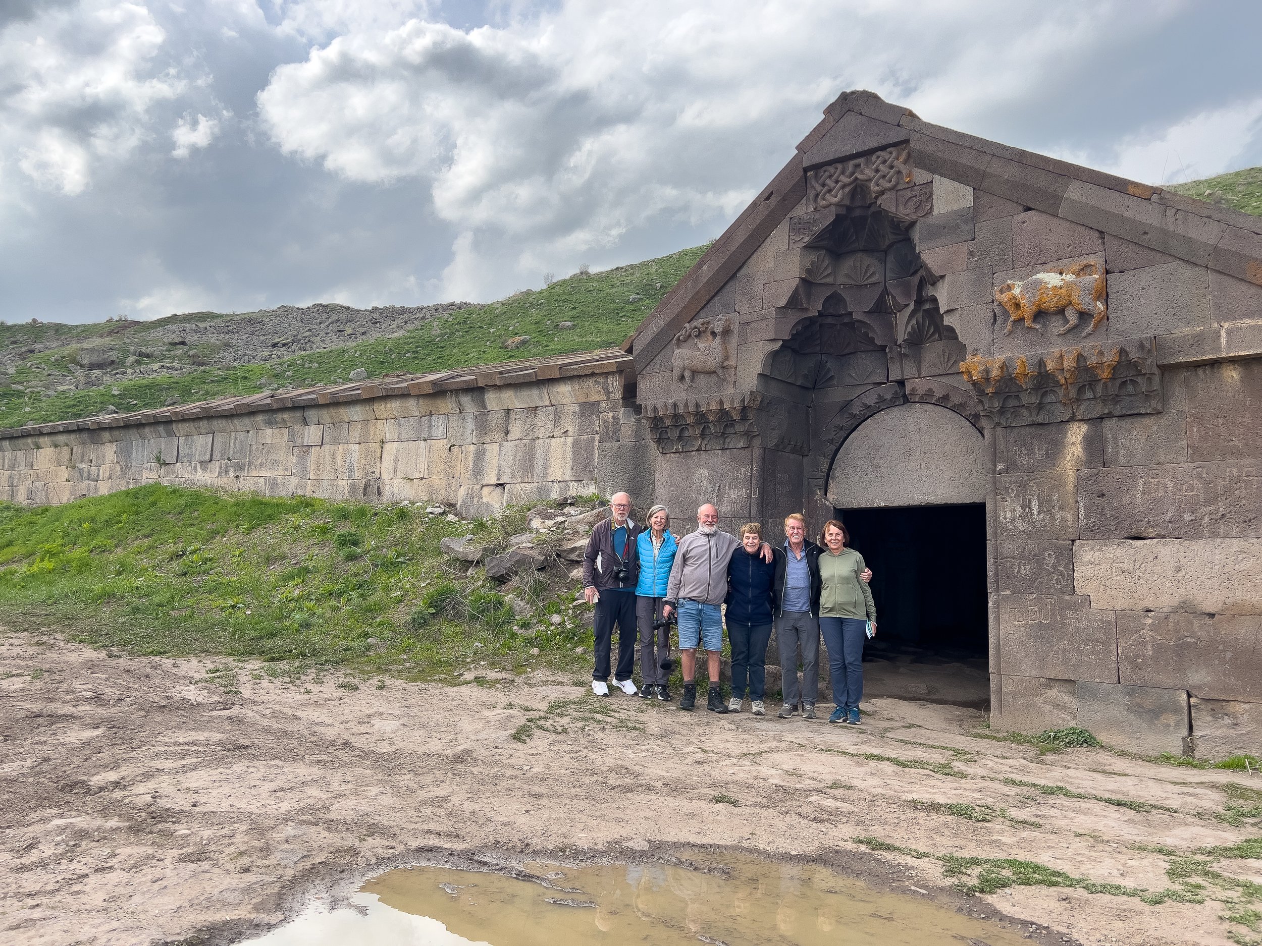 Our group at Selim Caravanserai, Selim Pass in Gegharkunik Province, Armenia
