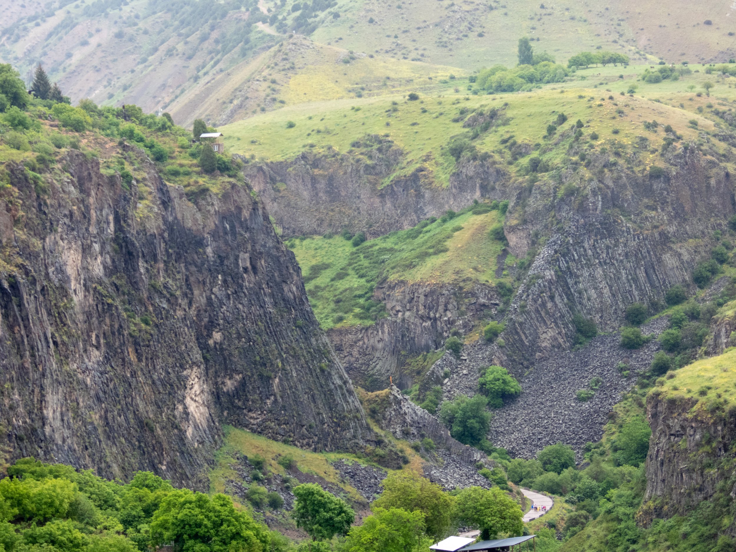 Symphony of Rocks where we had walked earlier in the morning from Garni Temple, Armenia