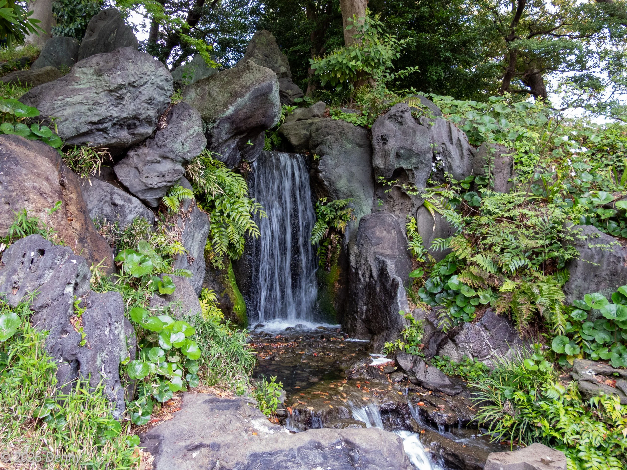 Waterfall, Imperial Palace East Garden, Tokyo, Japan