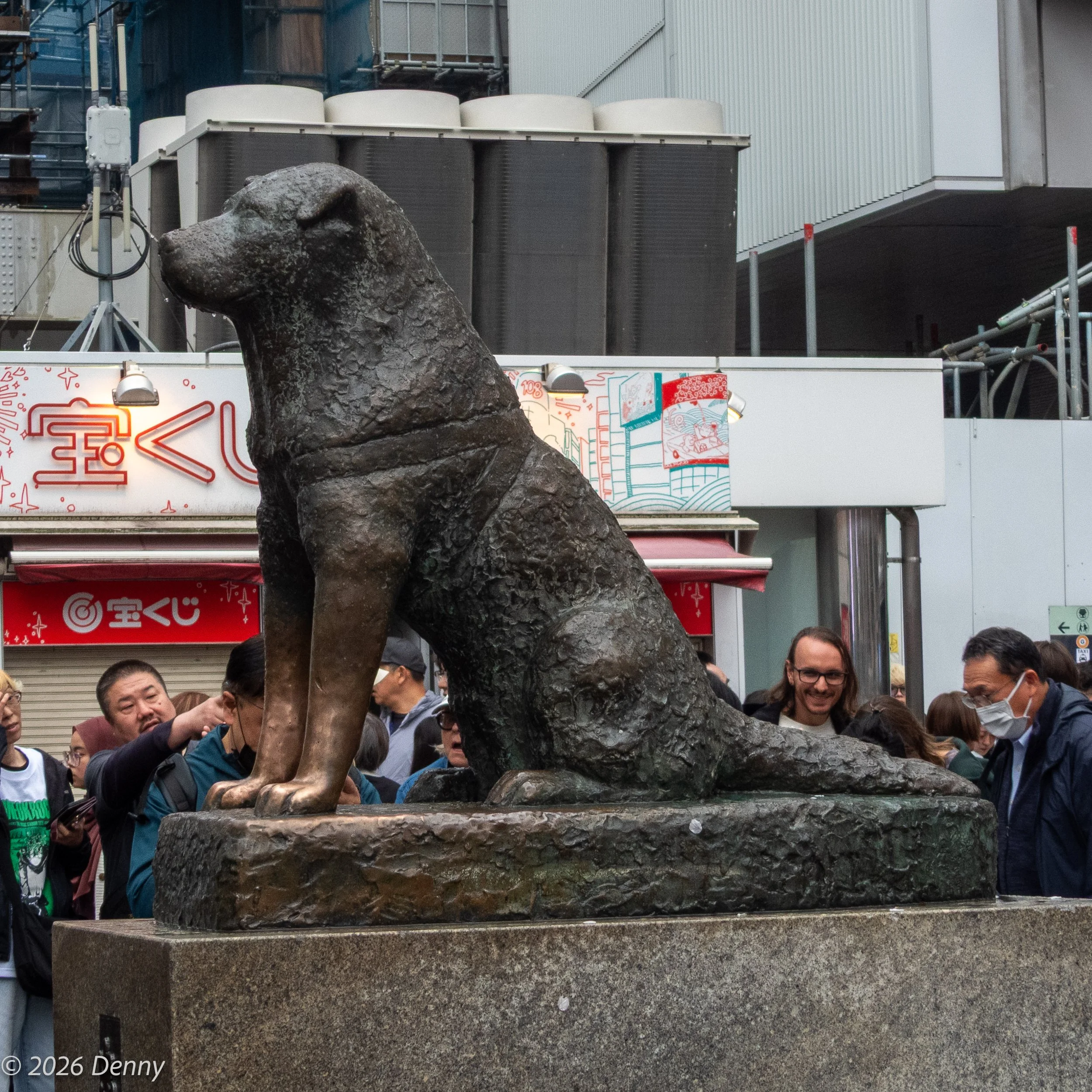 Hachiko statue dog at Shibuya Crossing, Tokyo, Japan