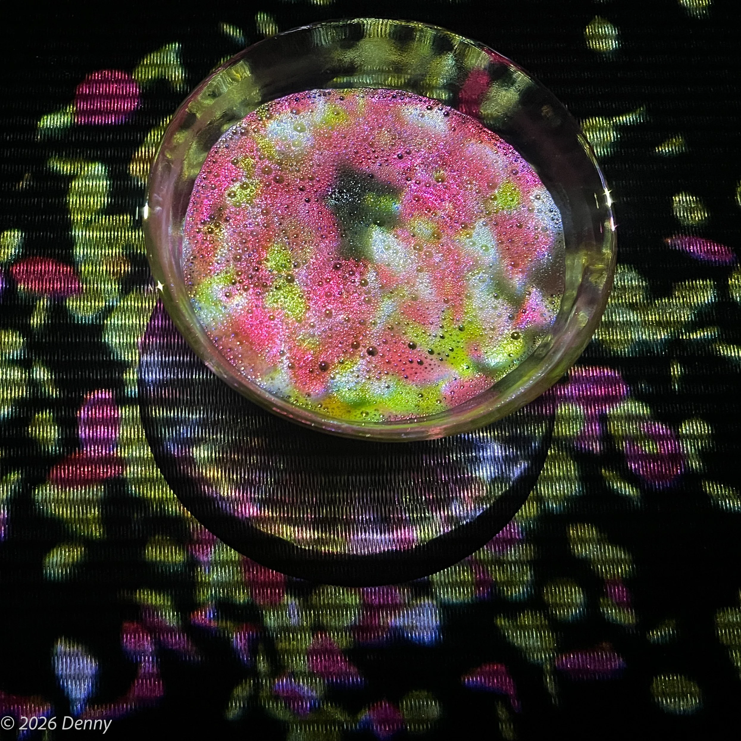 Green tea in cafe, teamLab Borderless/ MORI Building DIGITAL ART MUSEUM, Tokyo, Japan
