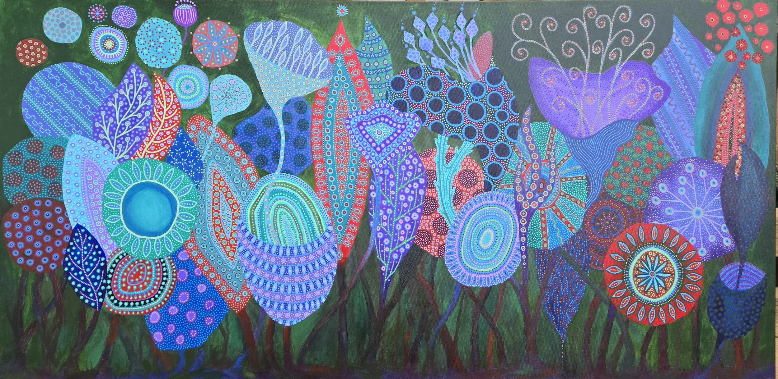 Kulat, 2025,
acrylics on canvas, 
4' x 2'