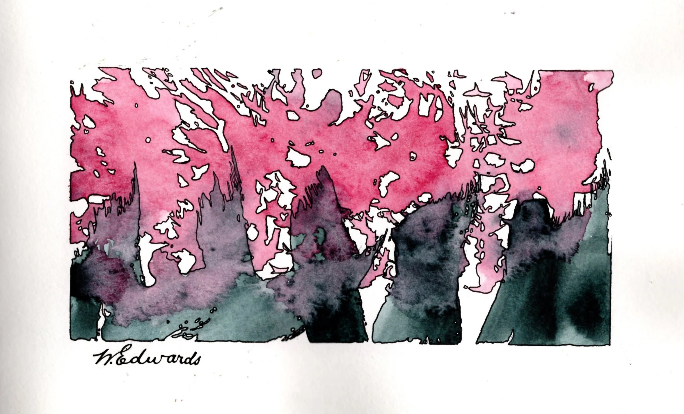 sketchbook mixed media, 2026,
8" x 5"