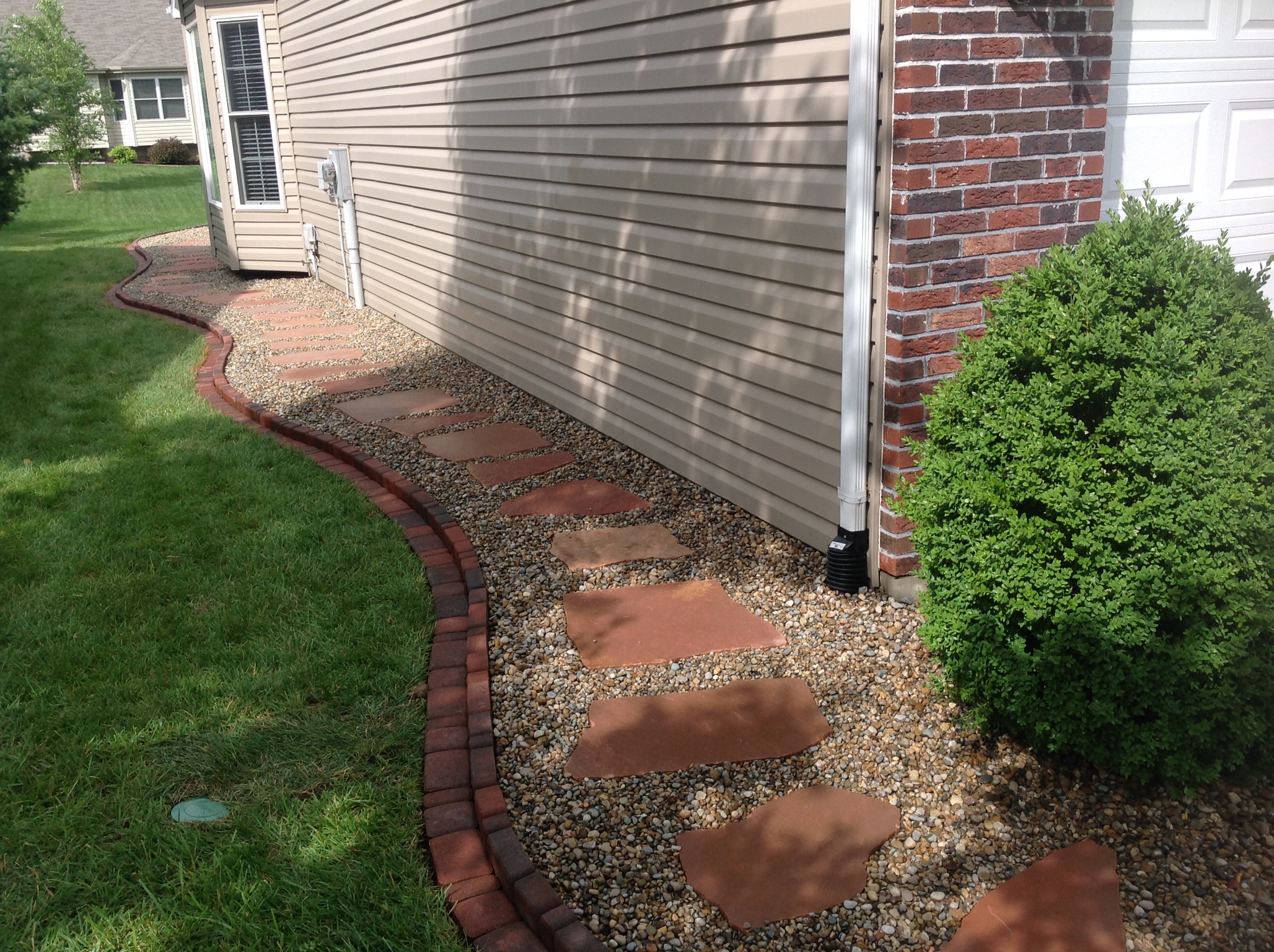 Landscape Edging and Stone Path