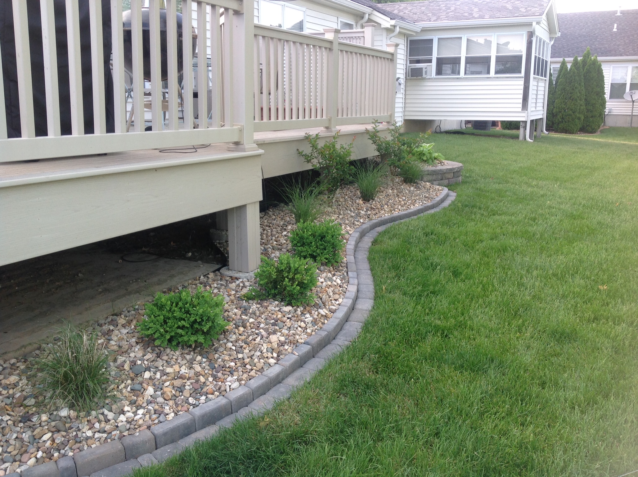 Landscaping around patio