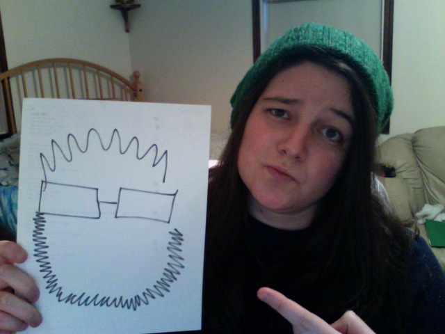 "Why do you look like this Drew?" (Photo via Carly Alden's Facebook)