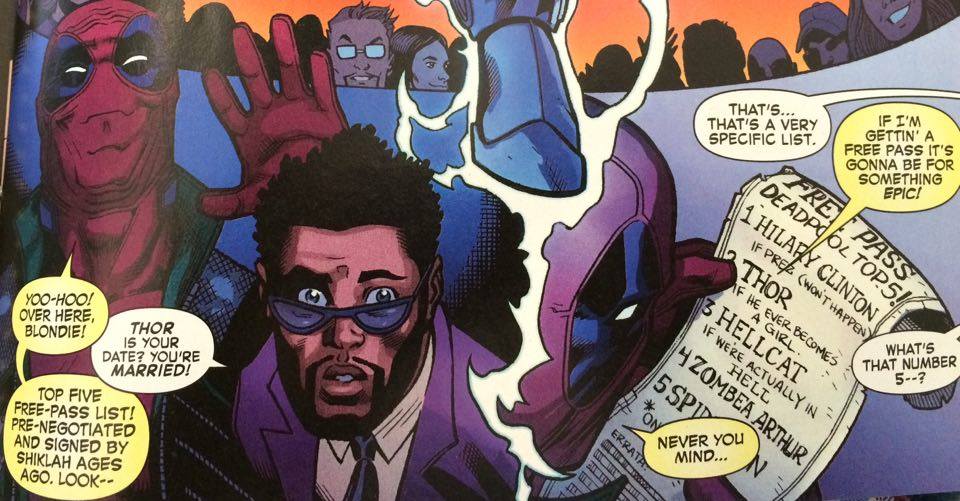 (Guy in the middle is Spider-Man's club disguise