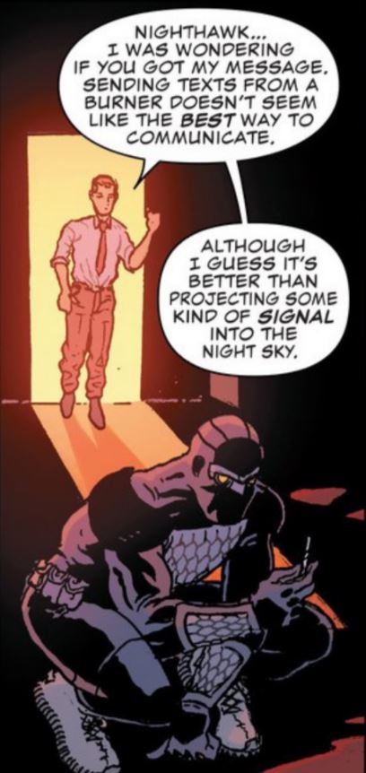 I mean, a symbol in the sky by a police officer to get the attention of a masked vigilante is just silly... right? 