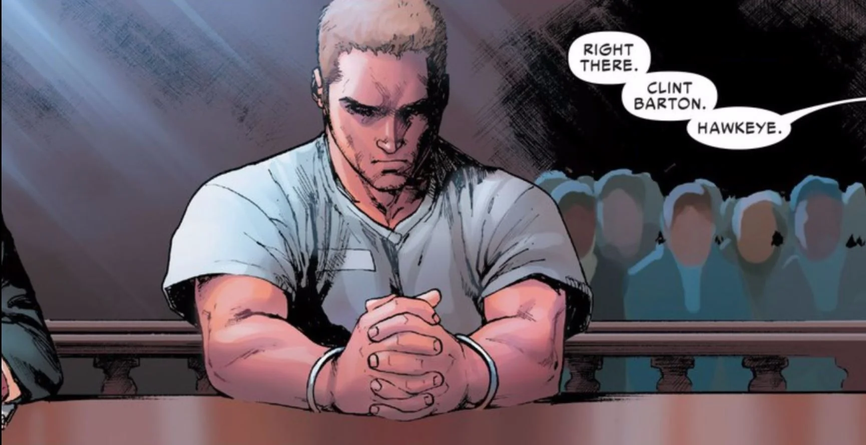 He does look great in prison duds, though. 