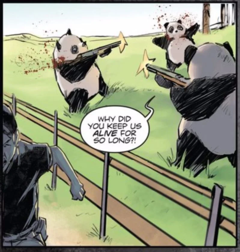The old murder/suicide. Pandas where trying to go extinct.