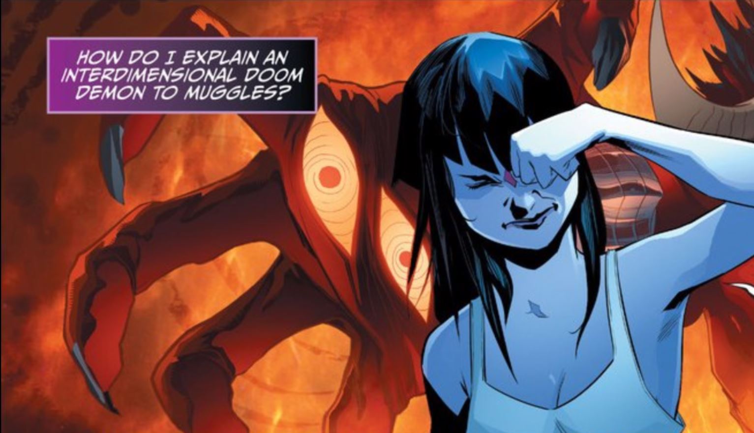 It's sooo hard to get rid of Trigon in the morning.