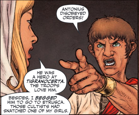Look at that dork! That's Nero! This weaselly twat goblin will be playing the fiddle while his empire burns - which, looking at his depiction here, makes perfect sense.&nbsp;