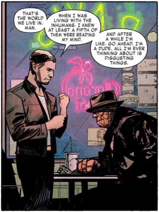 You've played that joke before Bendis....