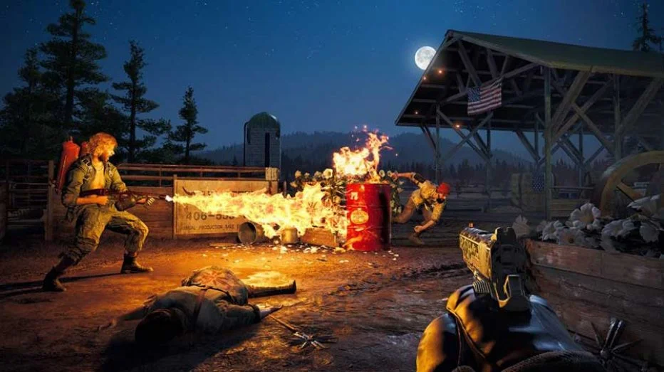 fire + gas tank = big boom