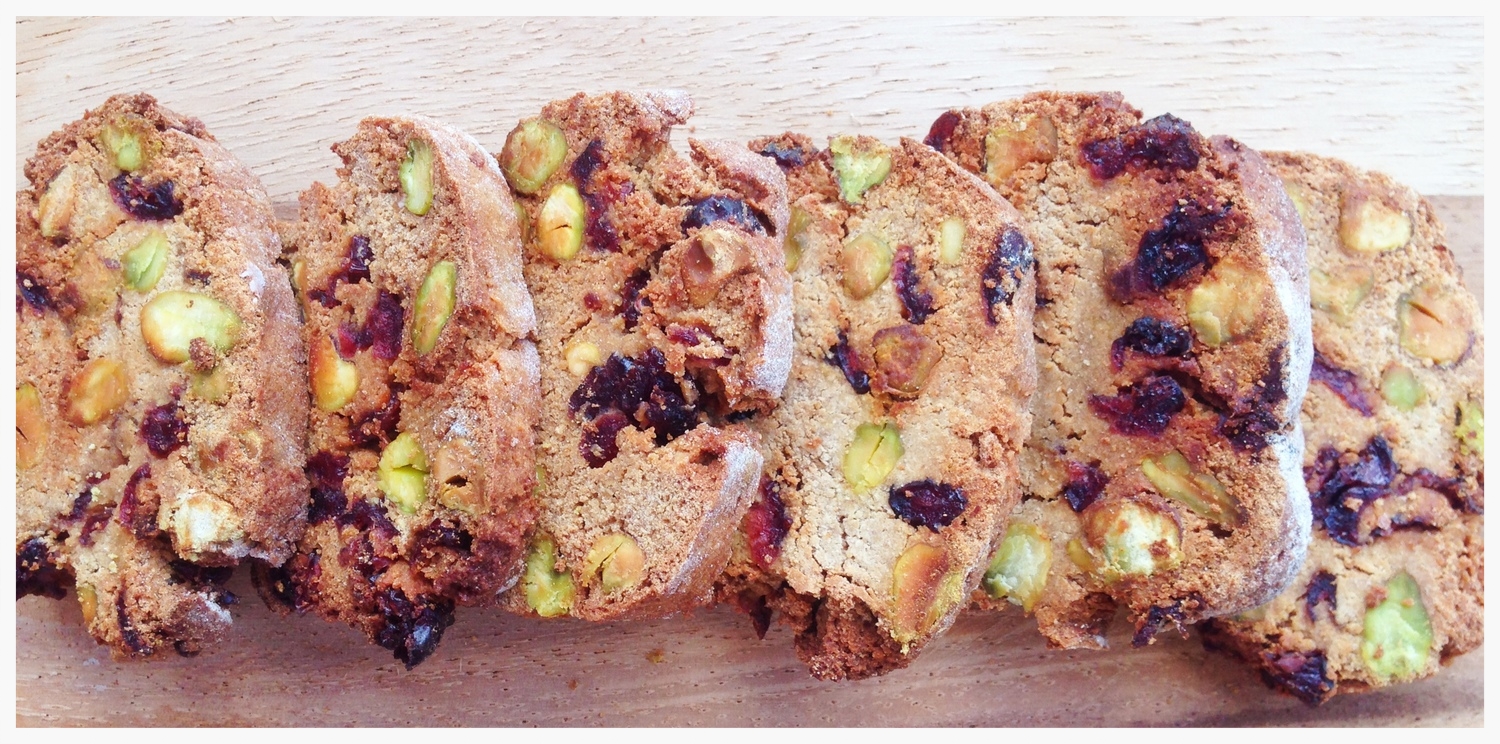Cranberry and Pistachio Biscotti