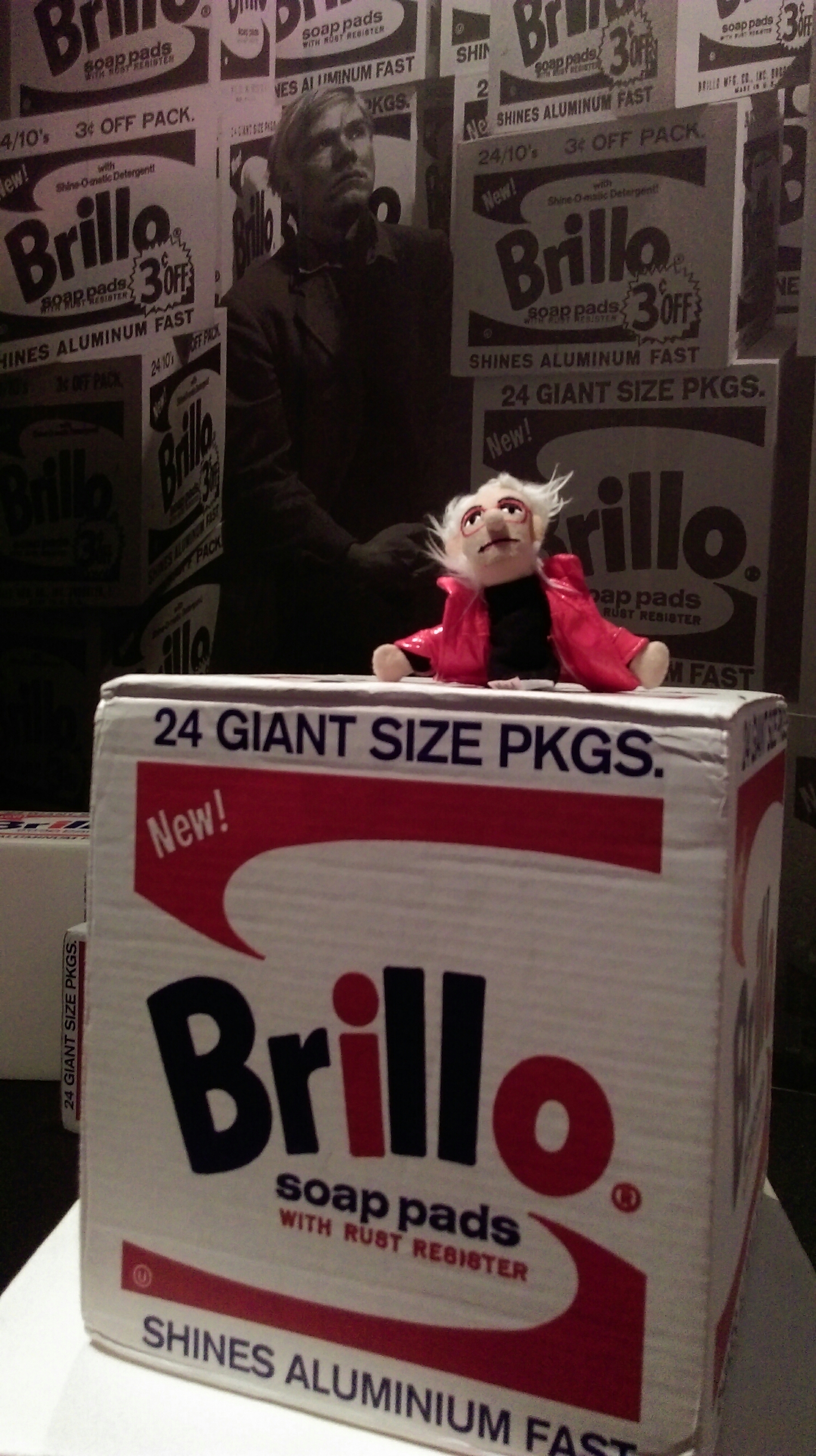 Build a Brillo Box fort and then knock it down in the mirror room.