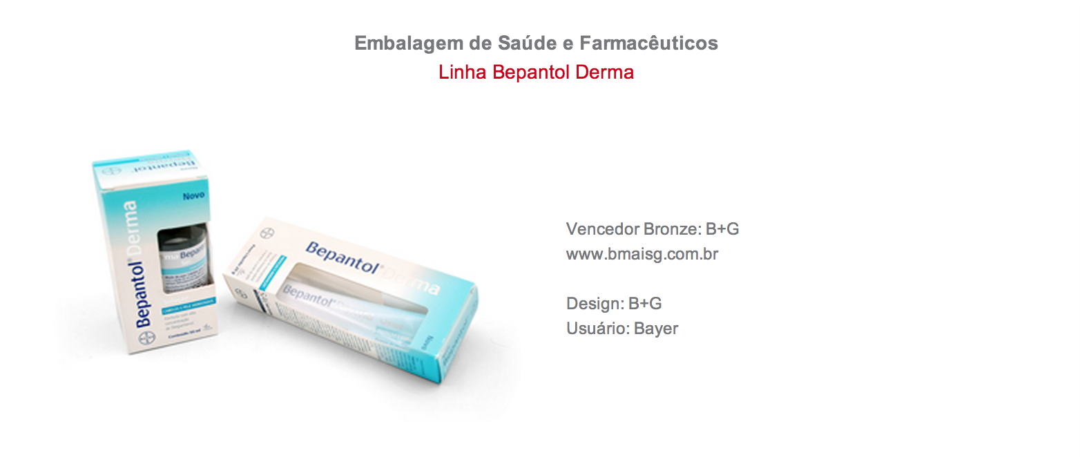 The 2010 design was awarded Bronze by Brazilian Packaging Association