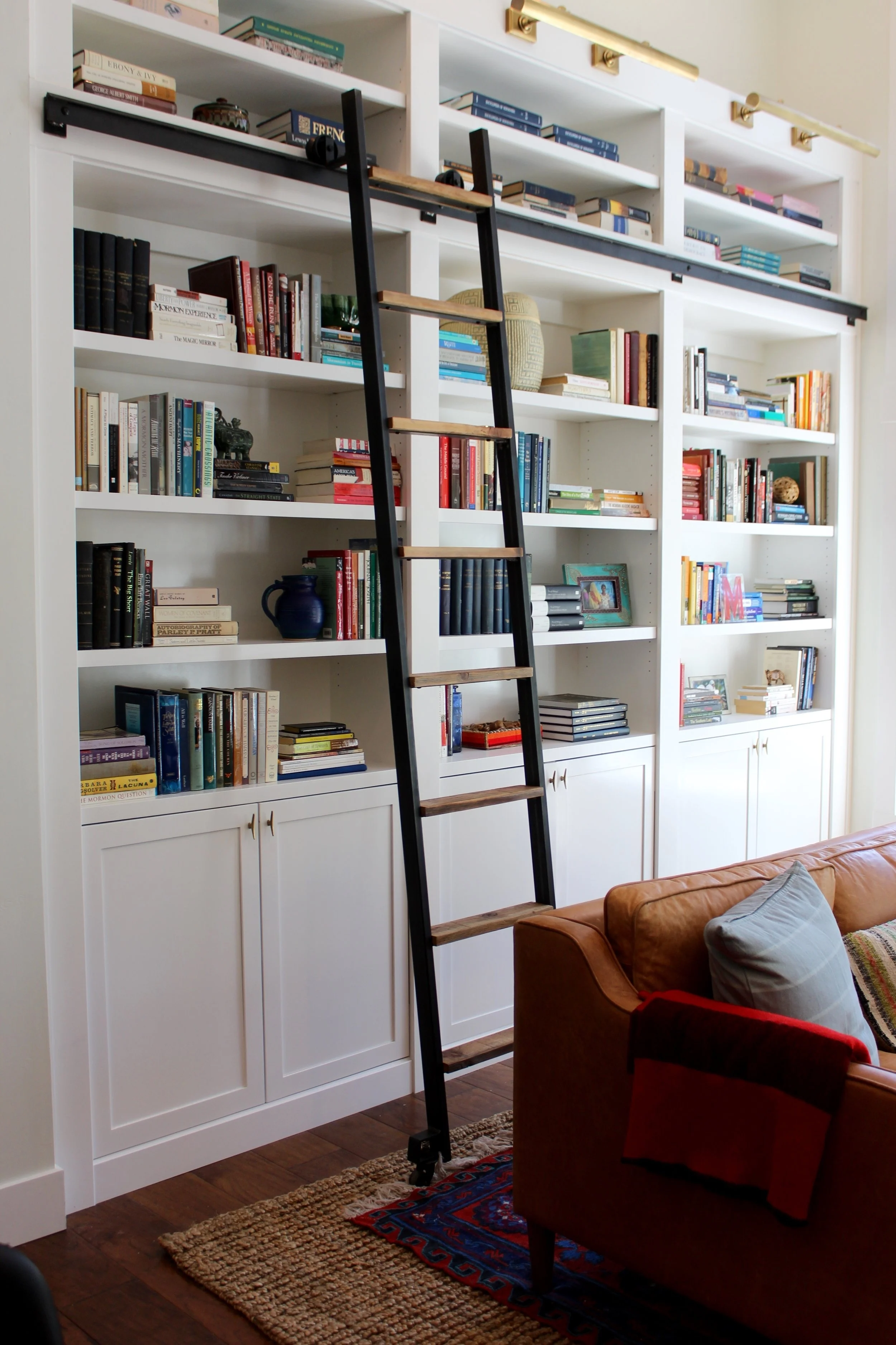 Red Fir Library Ladder and Track
