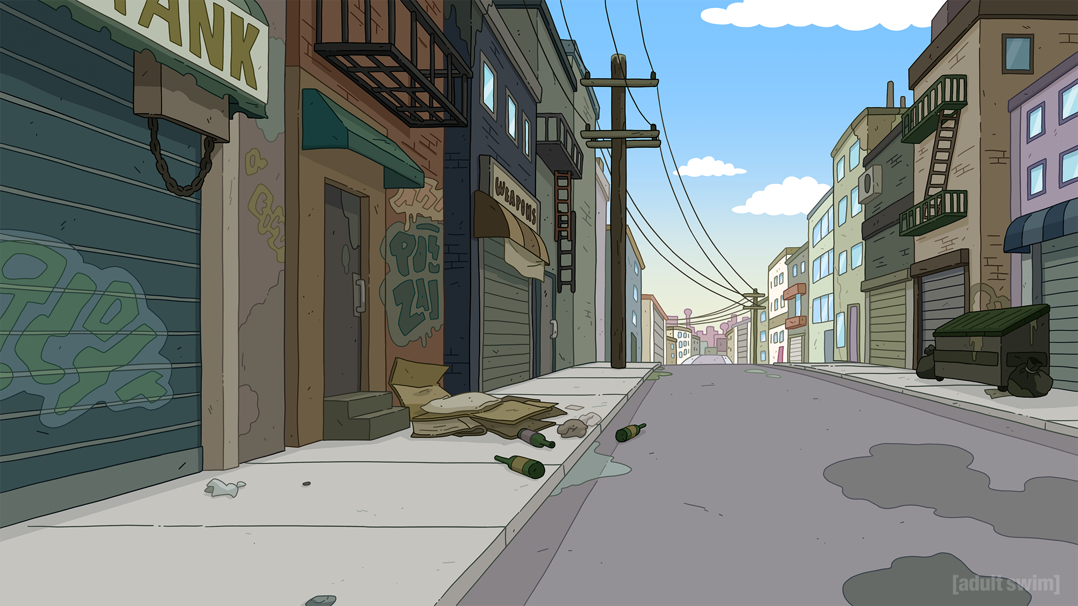 BG Lines and Paint | Smiling Friends (Season 3) for Adult Swim