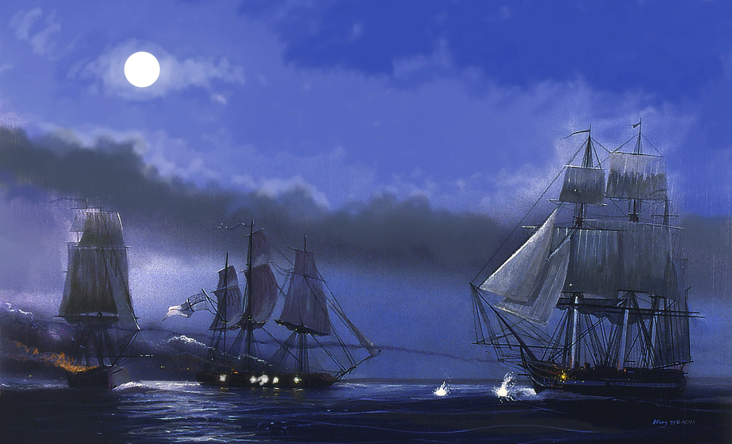 Night Battle USS Constitution