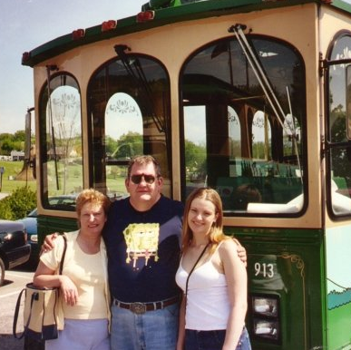 With my parents in Pigeon Forge, Tennessee . . . back when I thought I was fat. Smh .