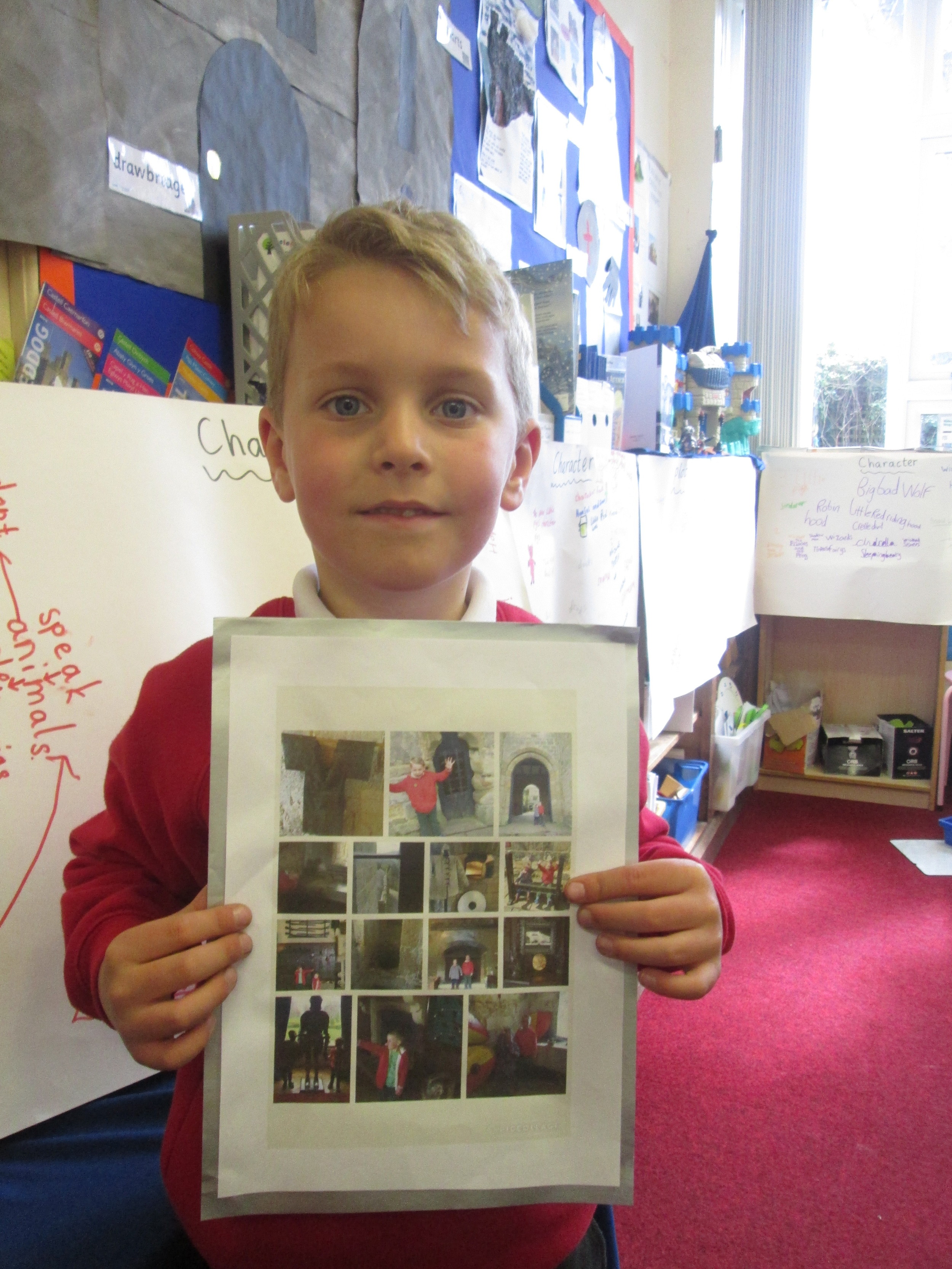 Jack visited a castle with his family. He was able to tell us a lot about castle life and we have used his photos as a useful source of information in a Topic lesson.We were glad he survived a trip to the dungeons! 