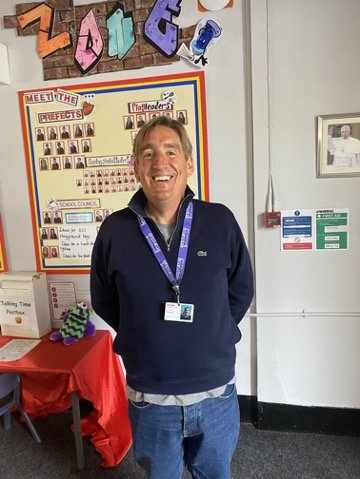  Meet Tim, one of our three Beanstalk reading volunteers. Our volunteers come in twice a week to read 1:1 with children and help develop their fluency and their passion for reading. 