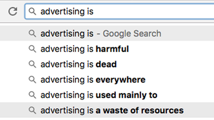 Google predictive search based on most popular searches.