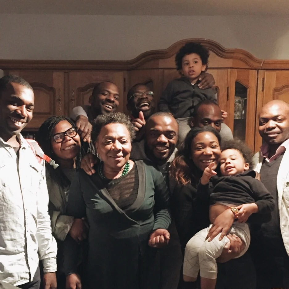 My crew, so good to be back home with my Mother, Bros, Sis, Sons and Wife (the photograph)