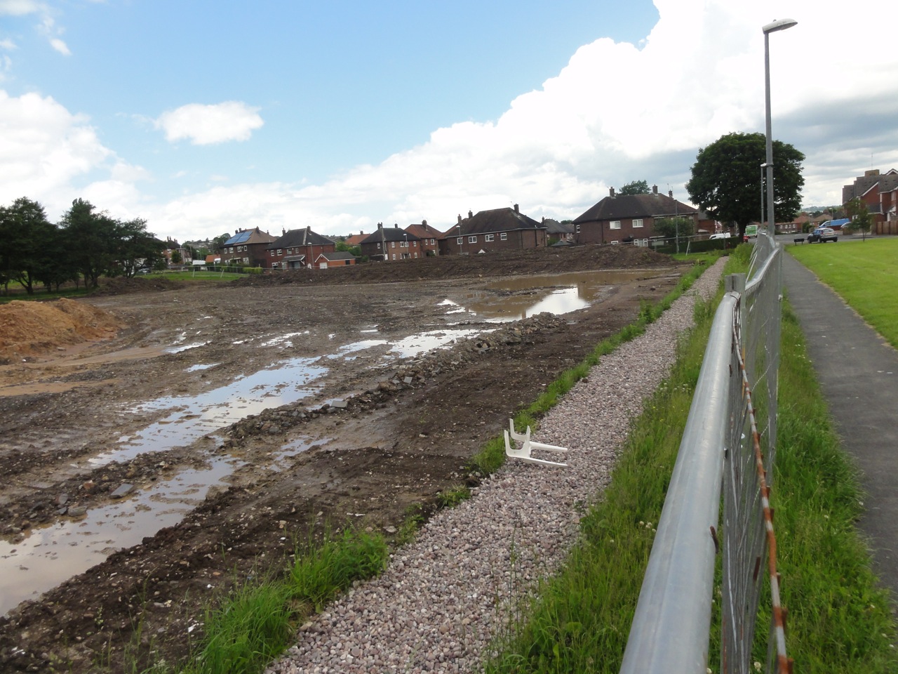 As a consequence of the poor existing ground conditions, the site held a considerable amount of water. 