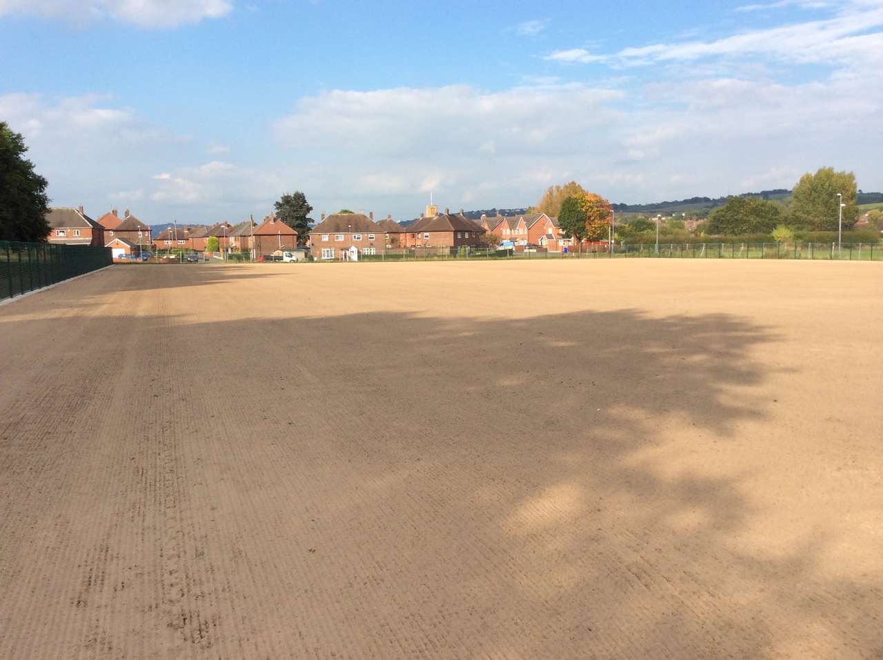  Senior pitch after sand layering and seeding. 