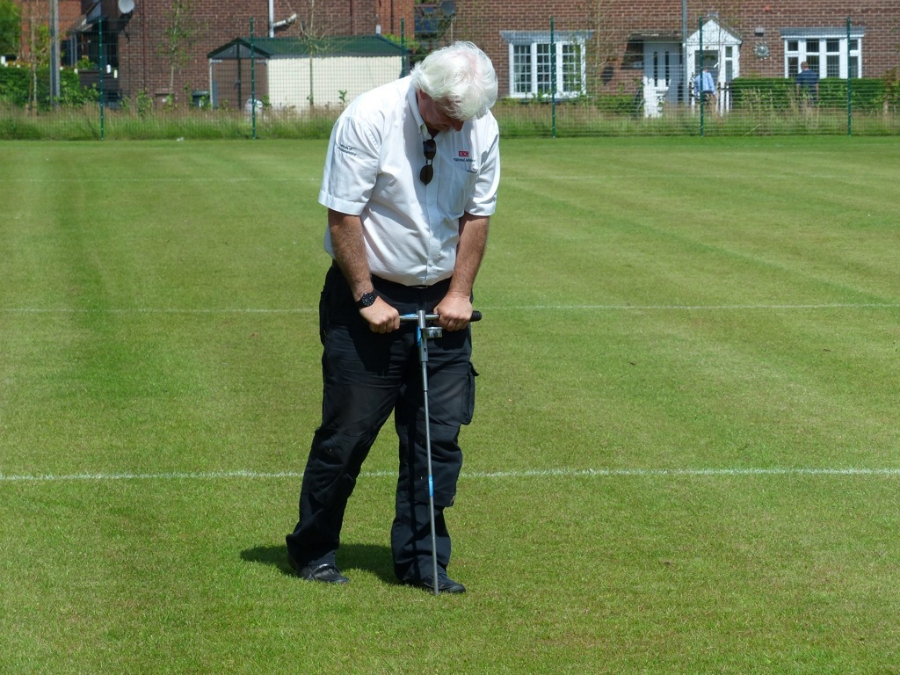  Kevin Duffill - IOG Regional Advisor for the West Midlands - carries out compaction testing as part of site investigations 