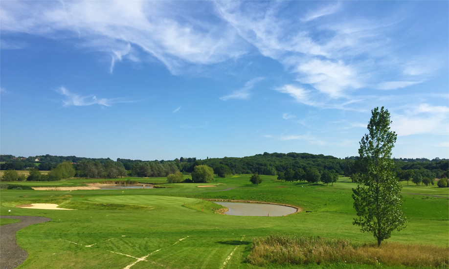  New pond on 5th hole from front of new tee. 