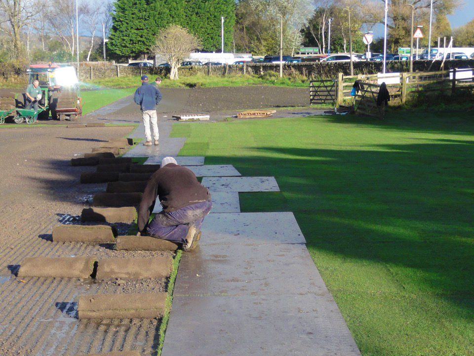  Turf was laid in preference to seeding as a consequence of the client's desired timeframe for the job. 