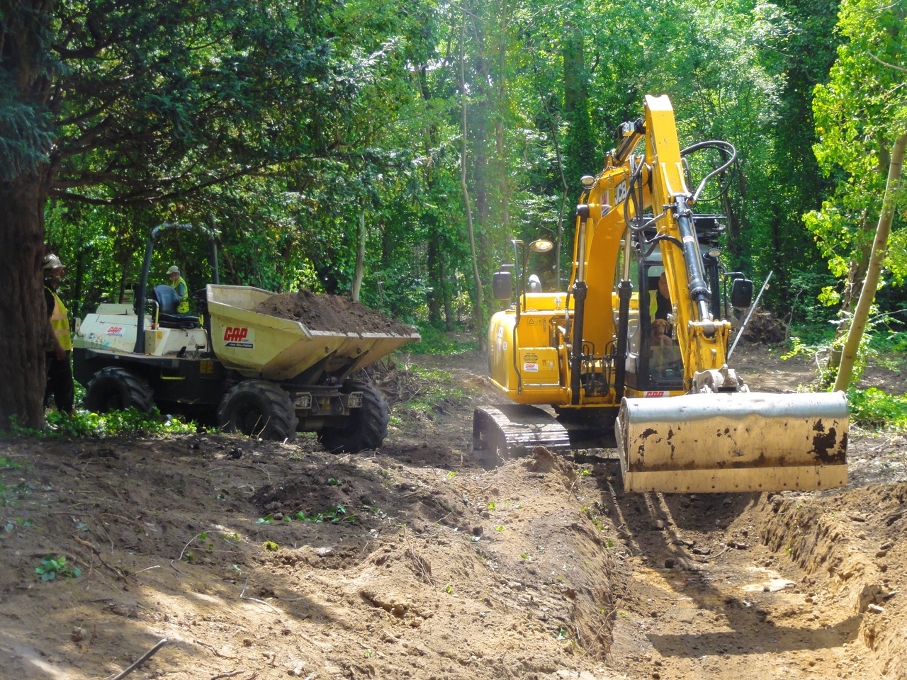  The flood relief channel begins to take shape.&nbsp; 