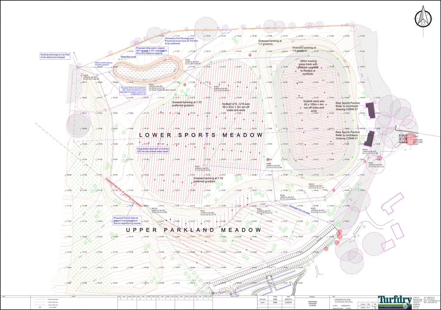 Pitch / Drainage Layout