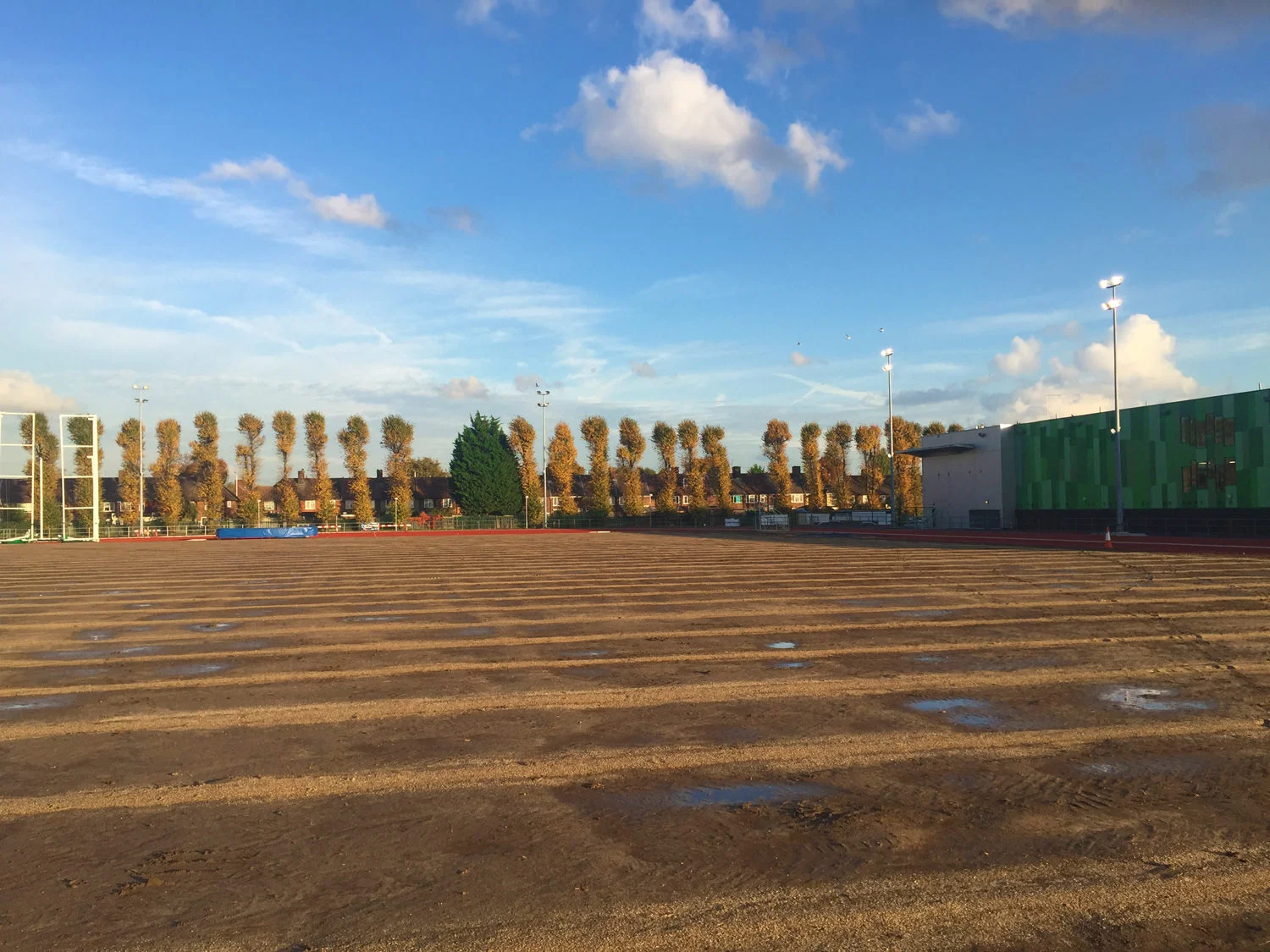 Drainage Trenches Backfilled