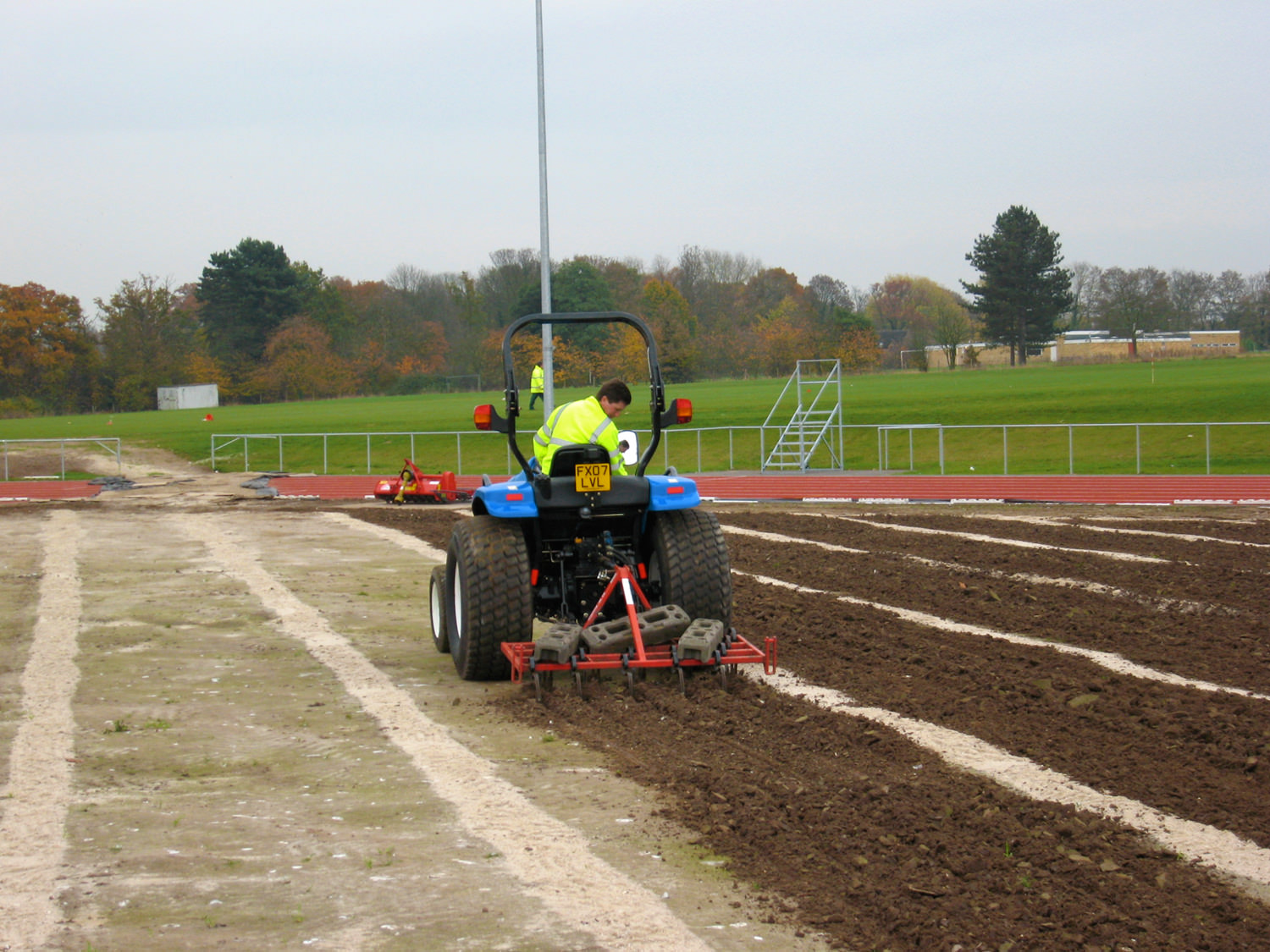 Mark Hall Specialist Sports College - Pitch Cultivation