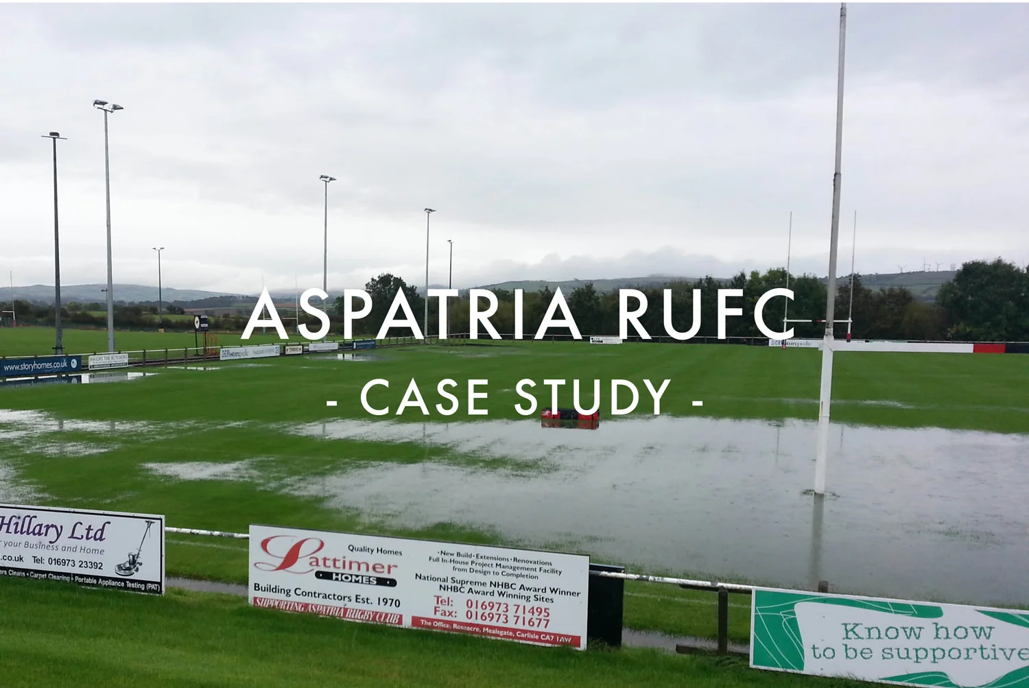 Aspatria RUFC Rugby Pitch Drainage Case Study
