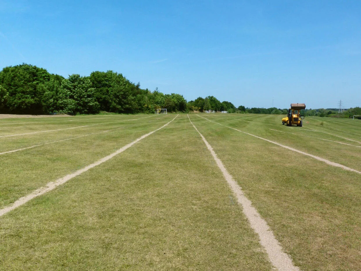 Football pitch drainage installation