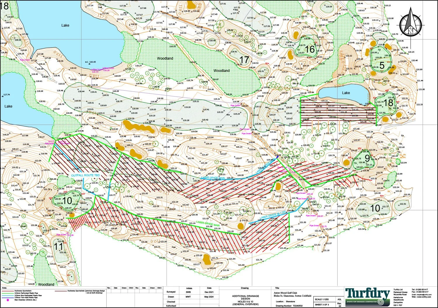 Aston Wood Golf Club - 18th Fairway Drainage Design (Copy)