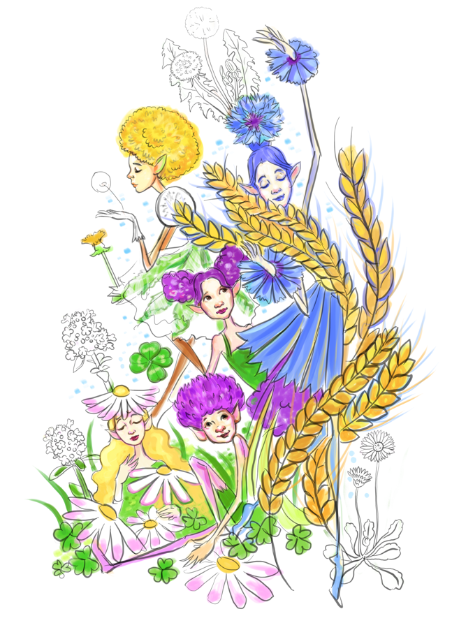 Ilustrácia ku knihe: Víly Lupienky