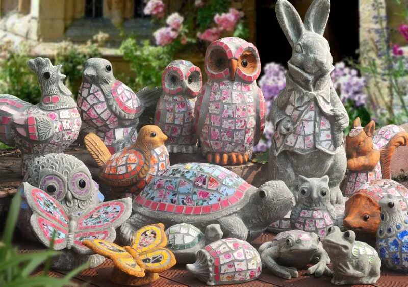 Mosaic Garden Figurines
