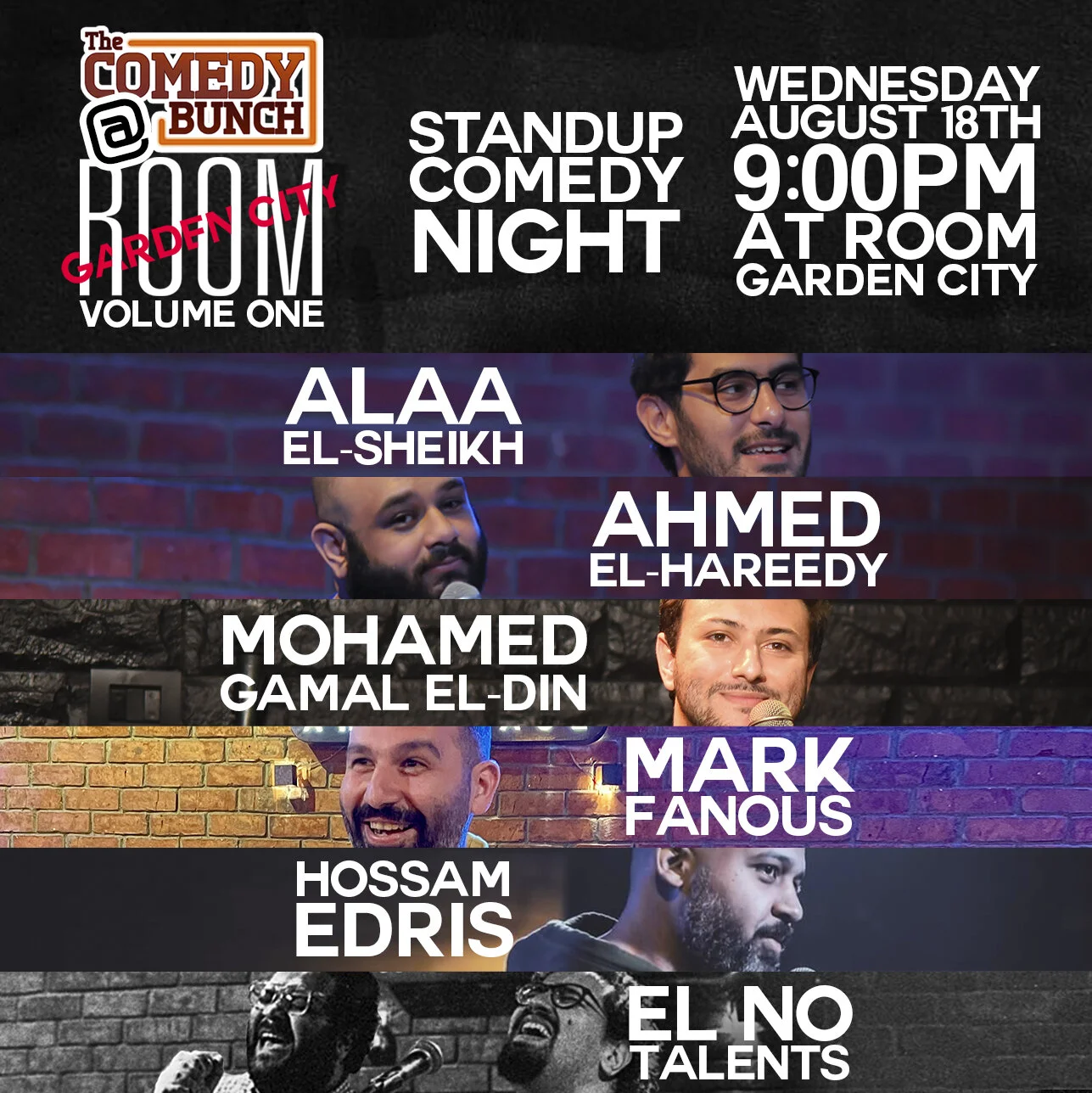 The Comedy Bunch at Room Garden City: Volume 1