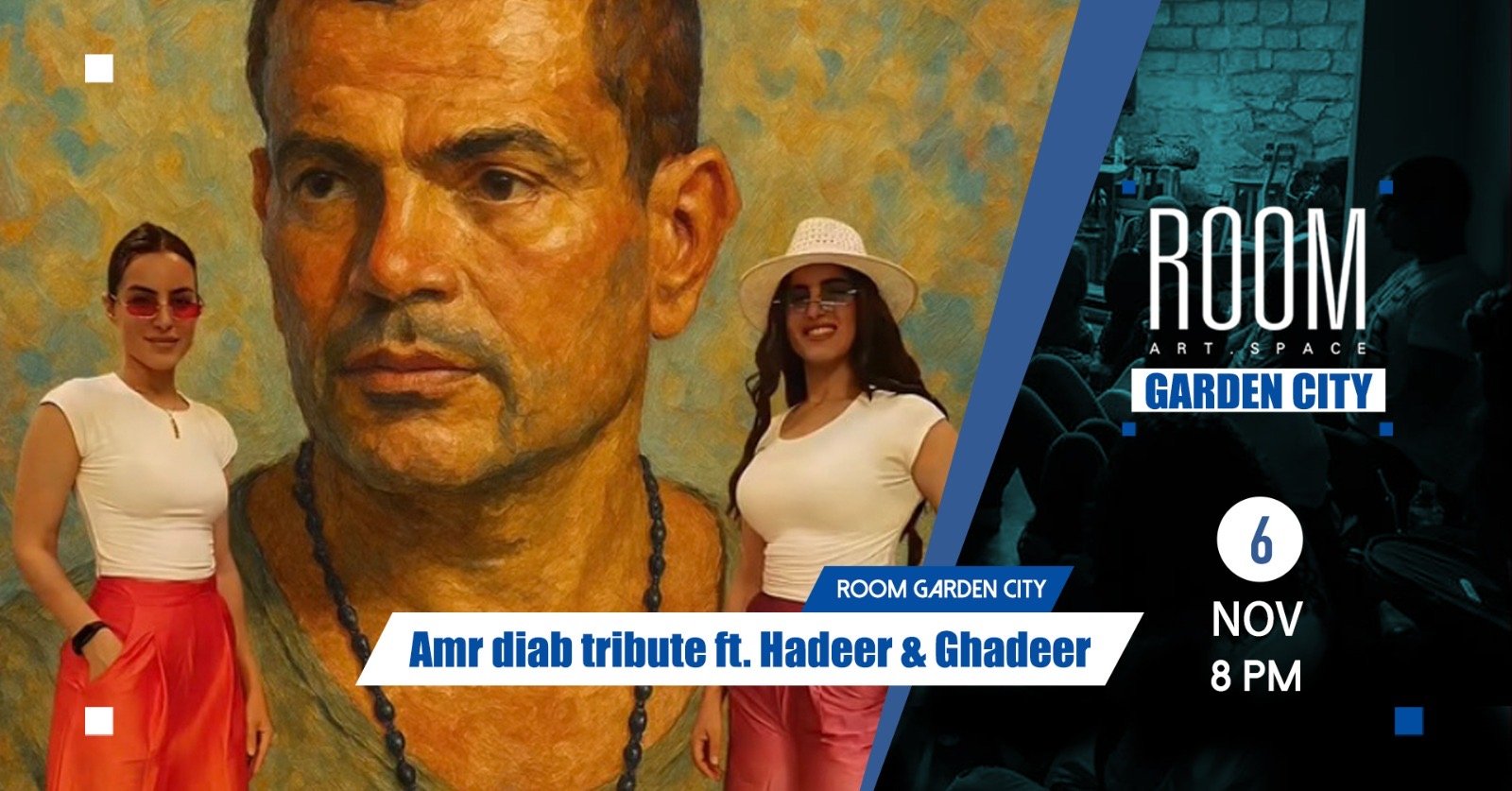 Amr diab tribute ft. Hadeer &amp; Ghadeer  at Room Garden City