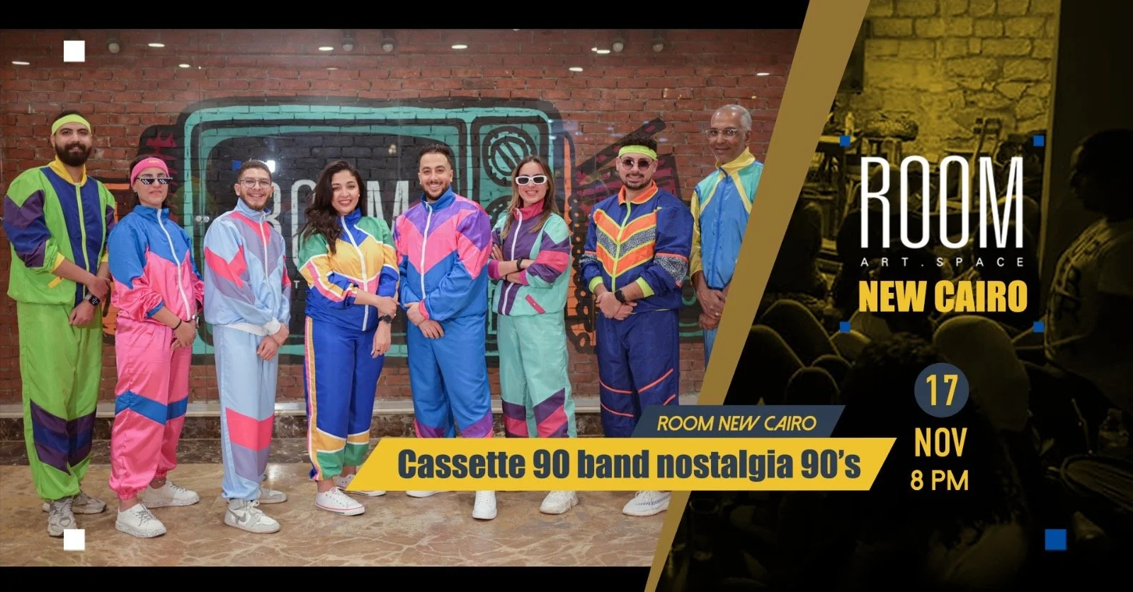 Cassette 90 band nostalgia 90’s at Room New Cairo