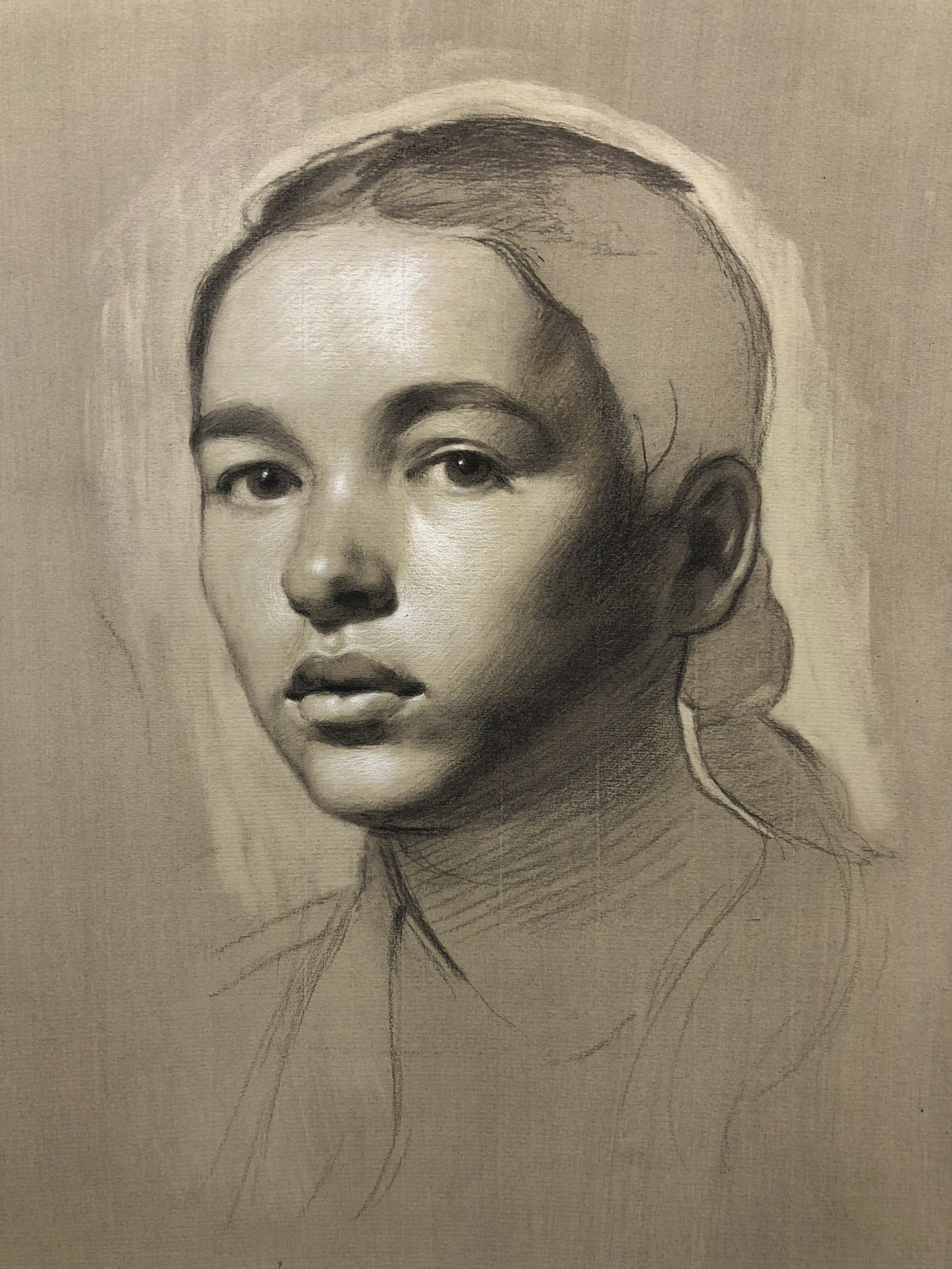 Portrait Drawing in Charcoal and White Chalk — Art Classes and Lessons on  Long Island and Online