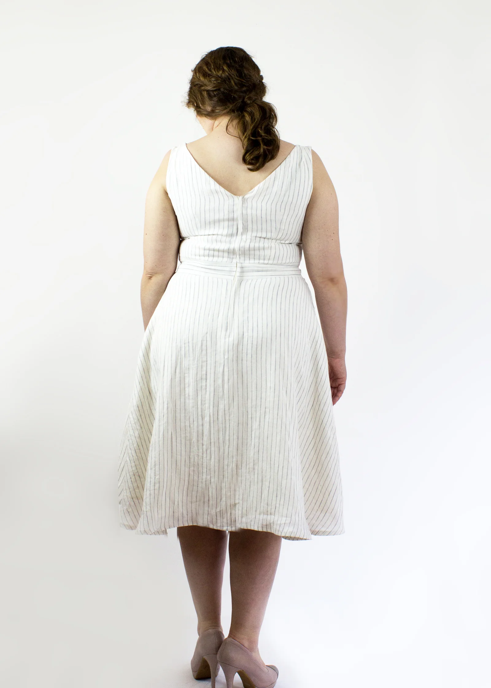 Erika linen stripe dress SimonesRose